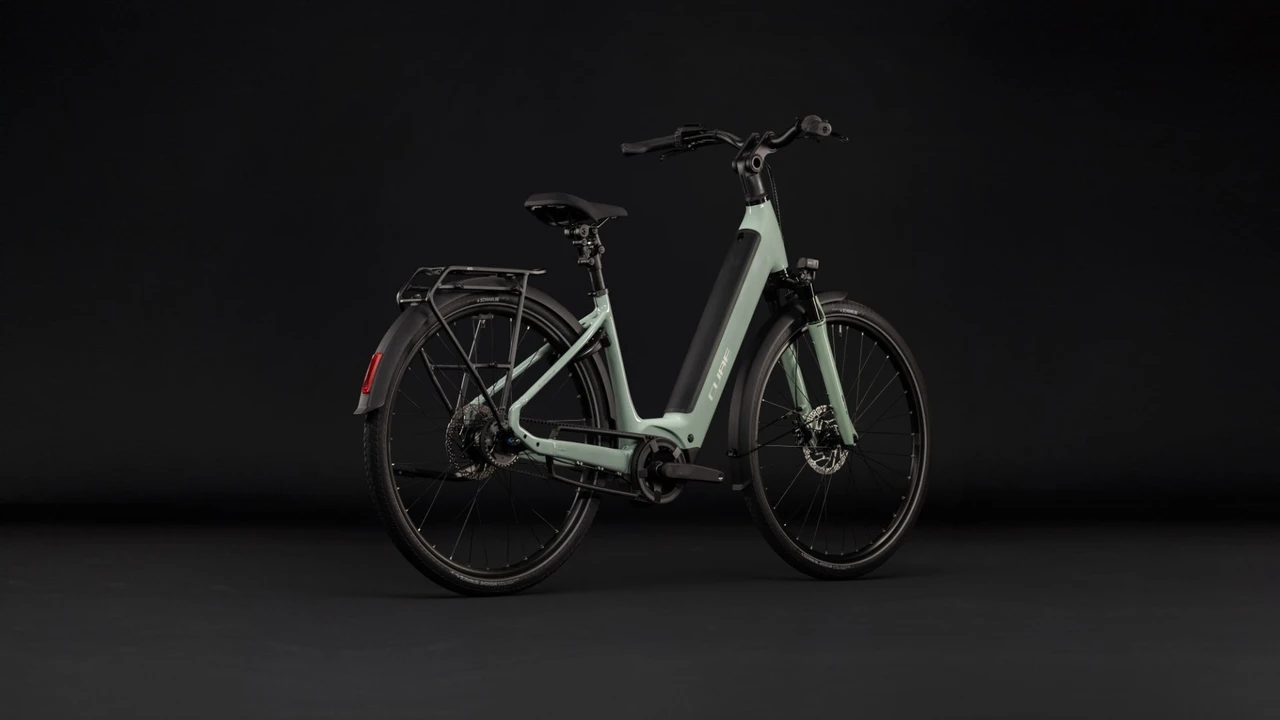 Cube supreme hybrid deluxe one 2027 dames groen cube elektrischefietsen achterkant