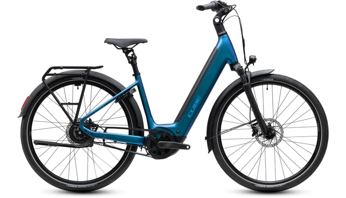 Cube supreme hybrid deluxe pro 2027 dames blauw mat cube elektrischefietsen