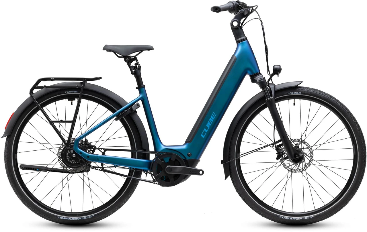 Cube supreme hybrid deluxe pro 2027 dames blauw mat cube elektrischefietsen