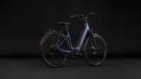 Cube supreme hybrid deluxe pro 2027 dames blauw mat cube elektrischefietsen achterkant