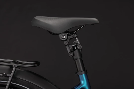 Cube supreme hybrid deluxe pro 2027 dames blauw mat cube elektrischefietsen zadel