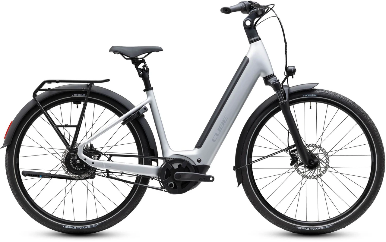Cube supreme hybrid deluxe pro 2027 dames zilver mat cube elektrischefietsen
