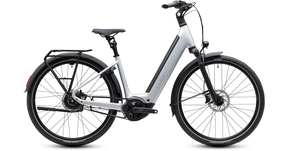 Cube supreme hybrid deluxe pro 2027 dames zilver mat cube elektrischefietsen