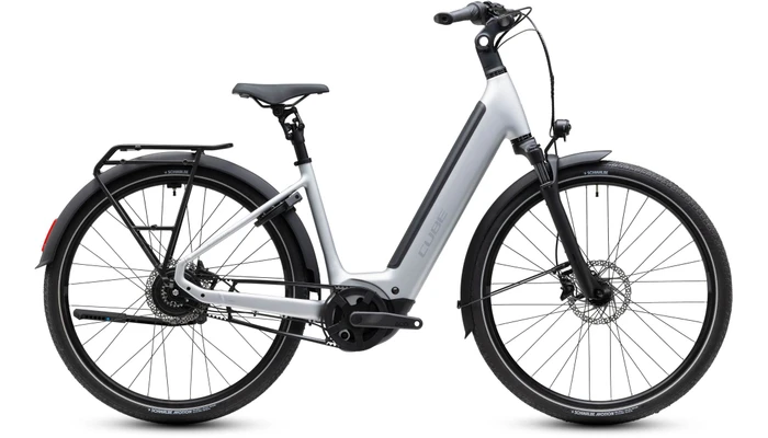 Cube supreme hybrid deluxe pro 2027 dames zilver mat cube elektrischefietsen