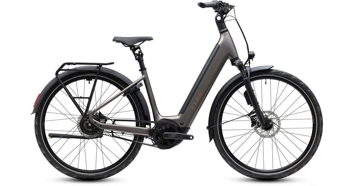Cube supreme hybrid deluxe slx 2027 dames bruin mat cube elektrischefietsen