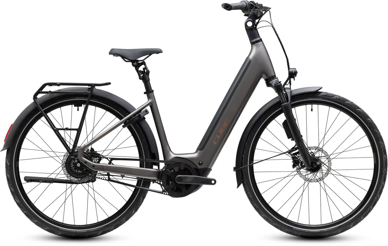 Cube supreme hybrid deluxe slx 2027 dames bruin mat cube elektrischefietsen