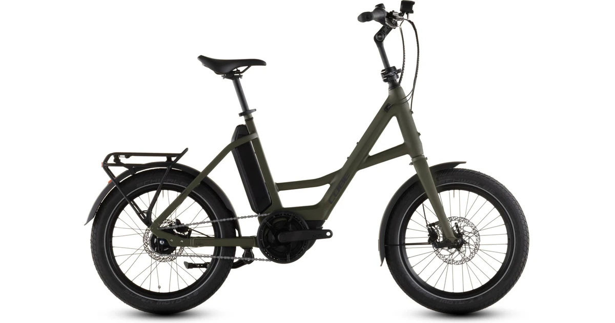 Cube compact hybrid comfort 545 2026 lageinstap groen mat cubecompactebikes