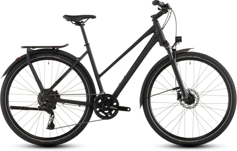 Cube kathmandu pro dames zwart cube hybride fietsen