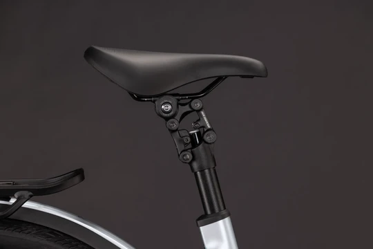 Cube kathmandu hybrid one 800 2027 dames zilver mat cube elektrische fietsen zadel