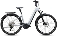 Cube kathmandu hybrid one 800 2027 dames zilver mat cube elektrische fietsen