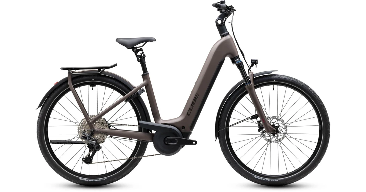 Cube kathmandu hybrid one 800 2027 dames bruinmat cube elektrische fietsen