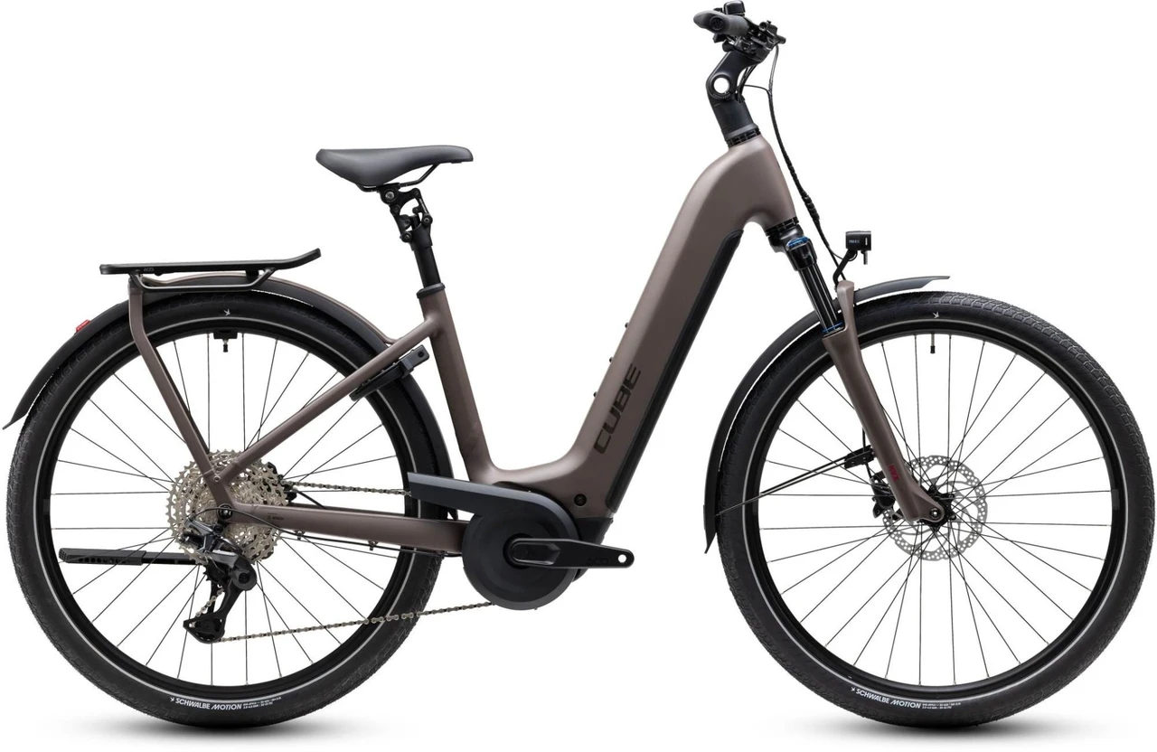 Cube kathmandu hybrid one 800 2027 dames bruinmat cube elektrische fietsen