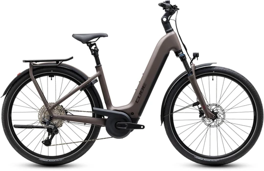 Cube kathmandu hybrid one 800 2027 dames bruinmat cube elektrische fietsen