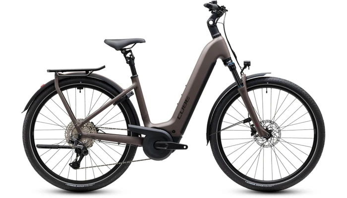 Cube kathmandu hybrid one 800 2027 dames bruinmat cube elektrische fietsen