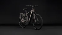 Cube kathmandu hybrid one 800 2027 heren bruinmat cube elektrische fietsen voorkant