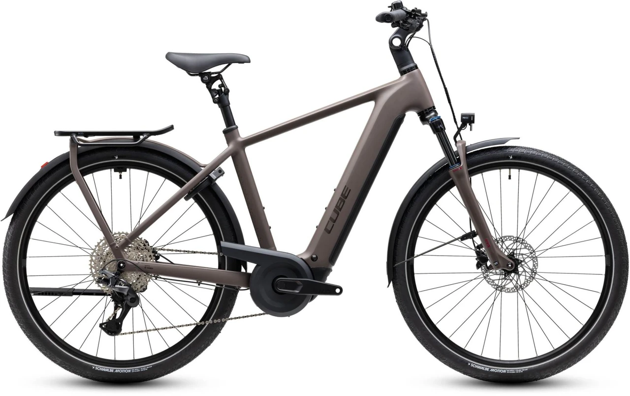 Cube kathmandu hybrid one 800 2027 heren bruinmat cube elektrische fietsen