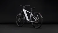 Cube kathmandu hybrid one 800 2027 heren zilver mat cube elektrische fietsen achterkant
