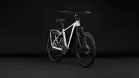 Cube kathmandu hybrid one 800 2027 heren zilver mat cube elektrische fietsen voorkant