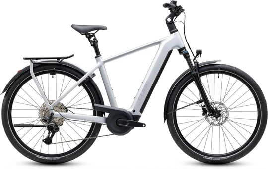 Cube kathmandu hybrid one 800 2027 heren zilver mat cube elektrische fietsen