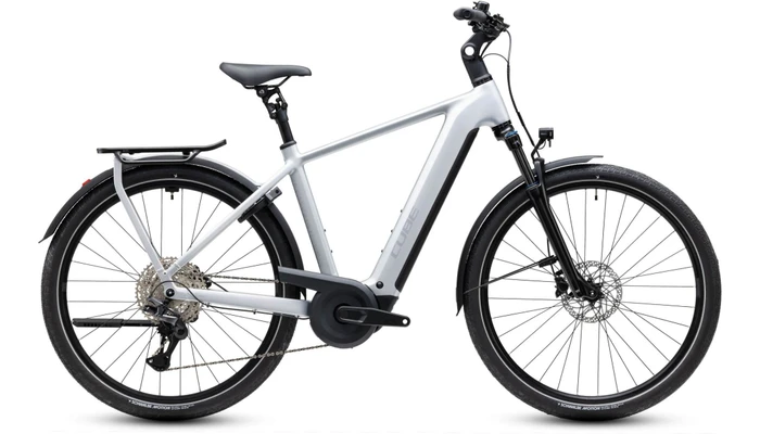 Cube kathmandu hybrid one 800 2027 heren zilver mat cube elektrische fietsen