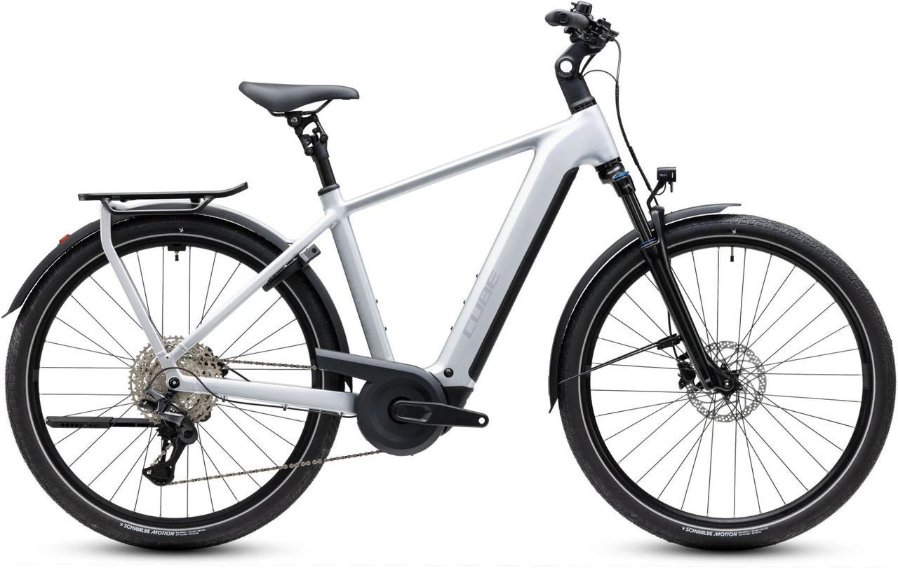 Cube kathmandu hybrid one 800 2027 heren zilver mat cube elektrische fietsen