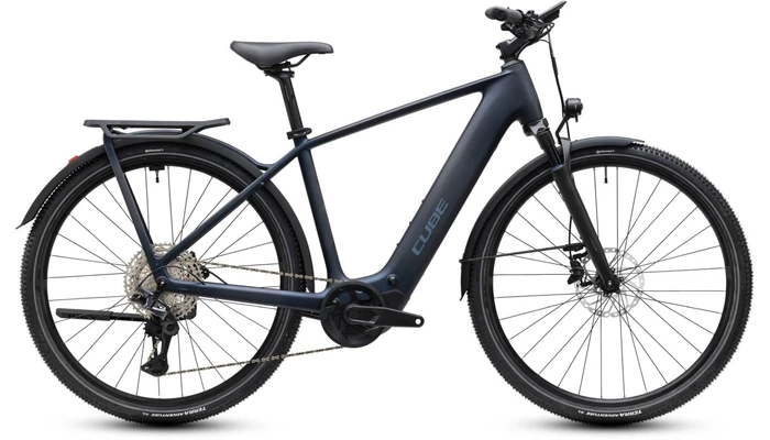 Cube kathmandu hybrid c62 pro 400x heren blauw mat cube elektrische fietsen