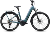 Cube kathmandu hybrid pro 2027 dames blauwgrijs mat cube elektrische fietsen
