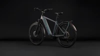 Cube kathmandu hybrid pro 2027 heren blauwgrijs mat cube elektrische fietsen achterkant