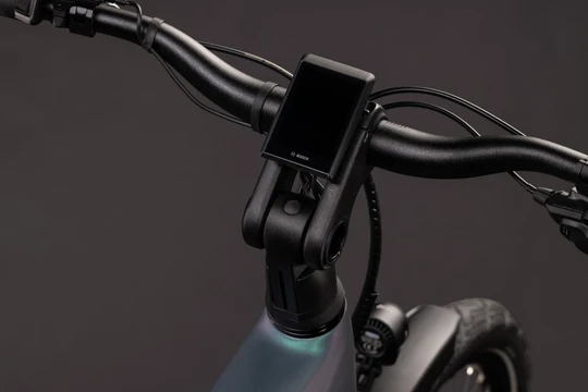 Cube kathmandu hybrid pro 2027 heren blauwgrijs mat cube elektrische fietsen display