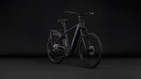 Cube kathmandu hybrid pro 2027 heren zwart mat cube elektrische fietsen voorkant