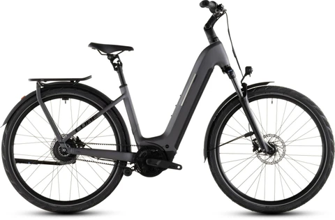 Cube kathmandu hybrid comfort pro800 2026 lageinstap grijs mat cube elektrische fietsen