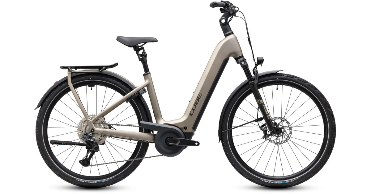 Cube kathmandu hybrid slx800 dames beigemat cube elektrische hybride fietsen