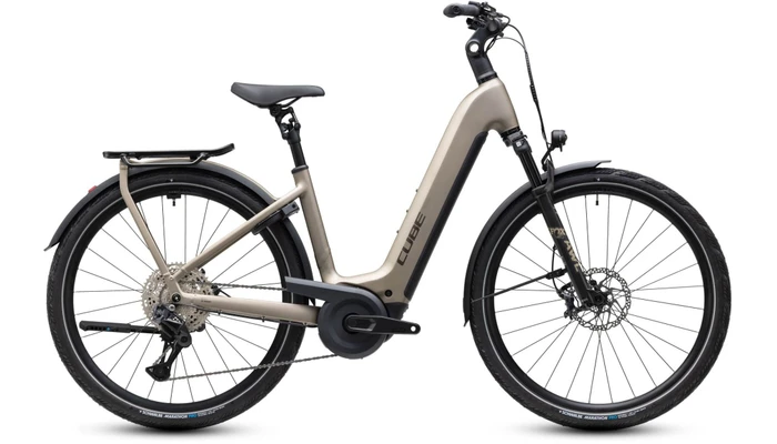 Cube kathmandu hybrid slx800 dames beigemat cube elektrische hybride fietsen
