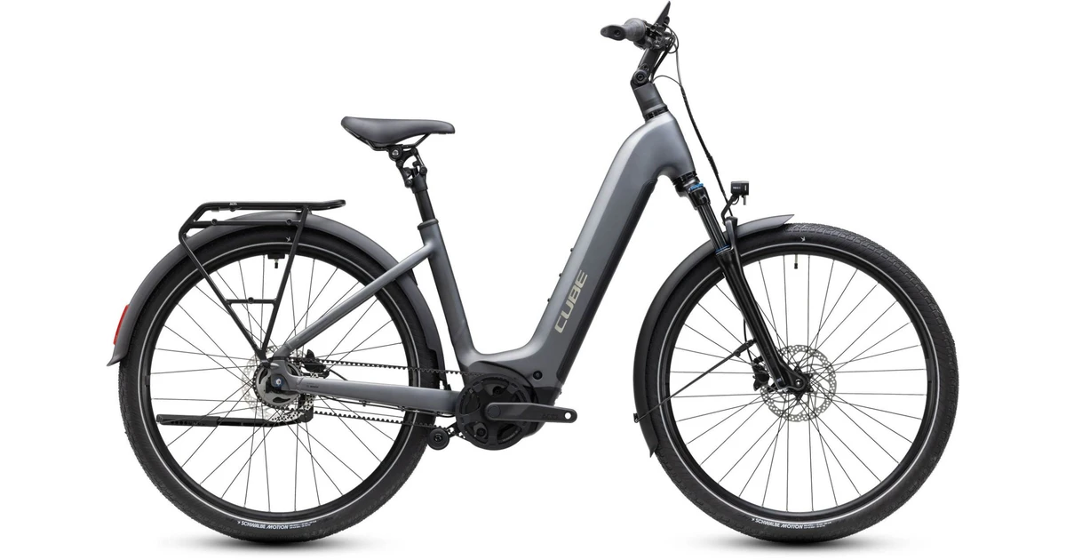 Cube touring hybrid deluxe slx800 2027 dames grijs mat cube elektrische stadsfietsen