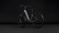 Cube touring hybrid deluxe slx800 2027 dames grijs mat cube elektrische stadsfietsen achterkant