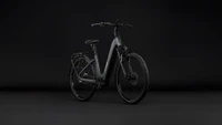 Cube touring hybrid deluxe slx800 2027 dames grijs mat cube elektrische stadsfietsen voorkant