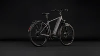 Cube touring hybrid deluxe slx800 2027 heren grijs mat cube elektrische stadsfietsen achterkant
