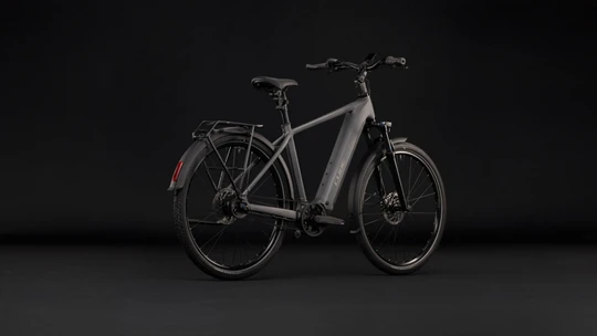Cube touring hybrid deluxe slx800 2027 heren grijs mat cube elektrische stadsfietsen achterkant
