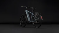 Cube touring hybrid deluxe slx800 2027 heren groen blauw mat cube elektrische stadsfietsen achterkant