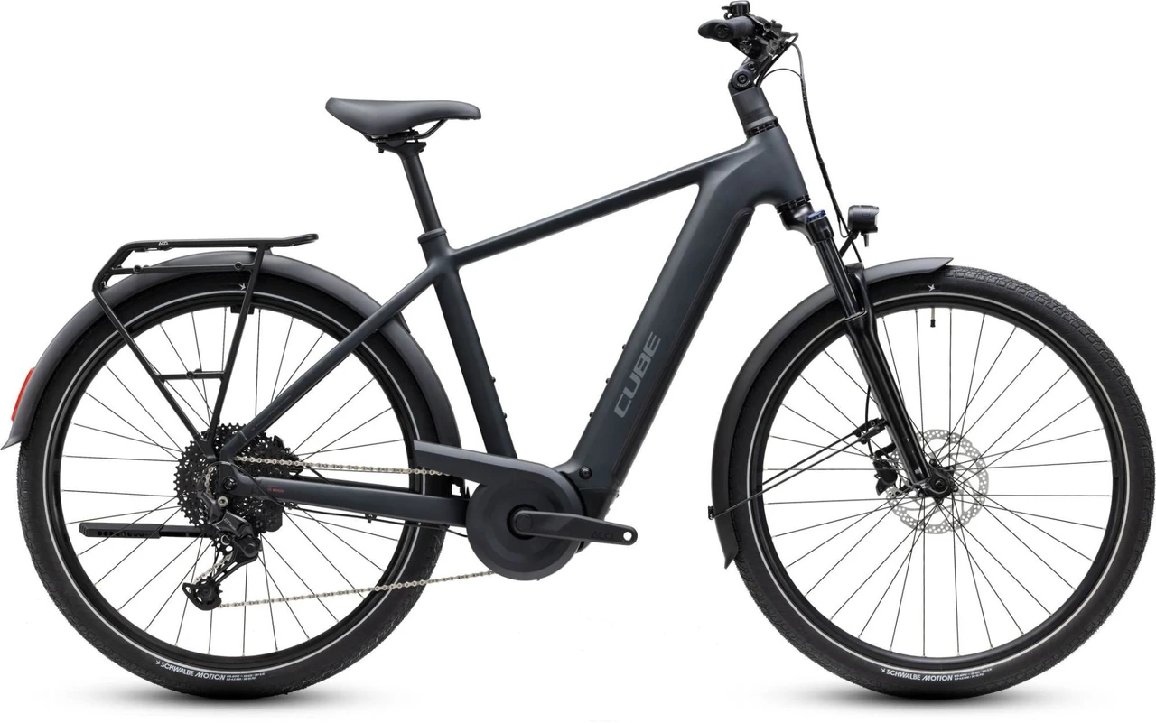 Cube touring hybrid one 600 heren grijs mat cube elektrische hybride fietsen