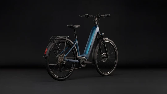 Cube touring hybrid pro 800 dames blauw mat cube elektrische hybrride fietsen achterkant