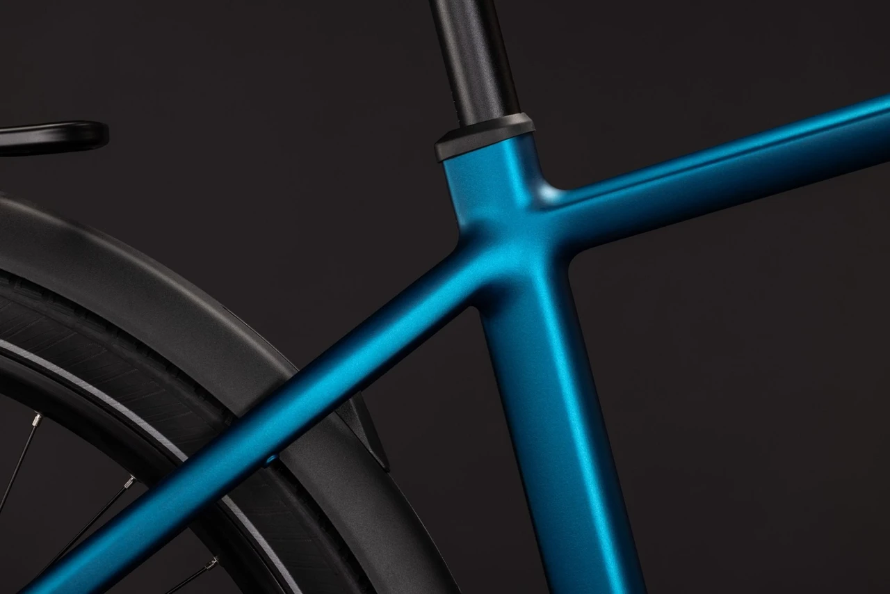 Cube touring hybrid pro 800 heren blauw mat cube elektrische hybrride fietsen frame