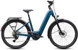Cube touring hybrid pro 800 dames blauw mat cube elektrische hybrride fietsen