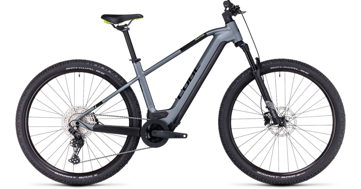 Cube cube reaction hybrid pro 625 2023 grijs mountainbikes zijkant