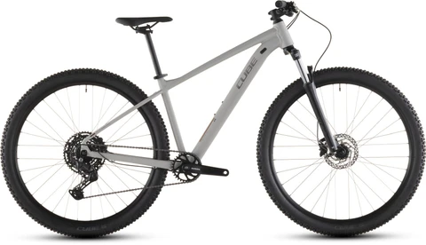 Cube aim pro 2026 heren grijs cube mountainbikes zijkant