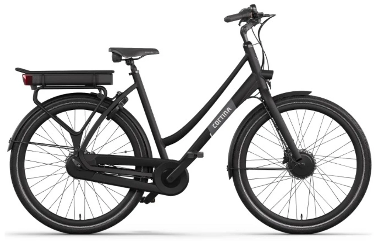 Cortina etide db7fm 2026 zwart matt dames cortina elektrische fietsen