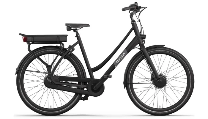 Cortina etide db7fm 2026 zwart matt dames cortina elektrische fietsen