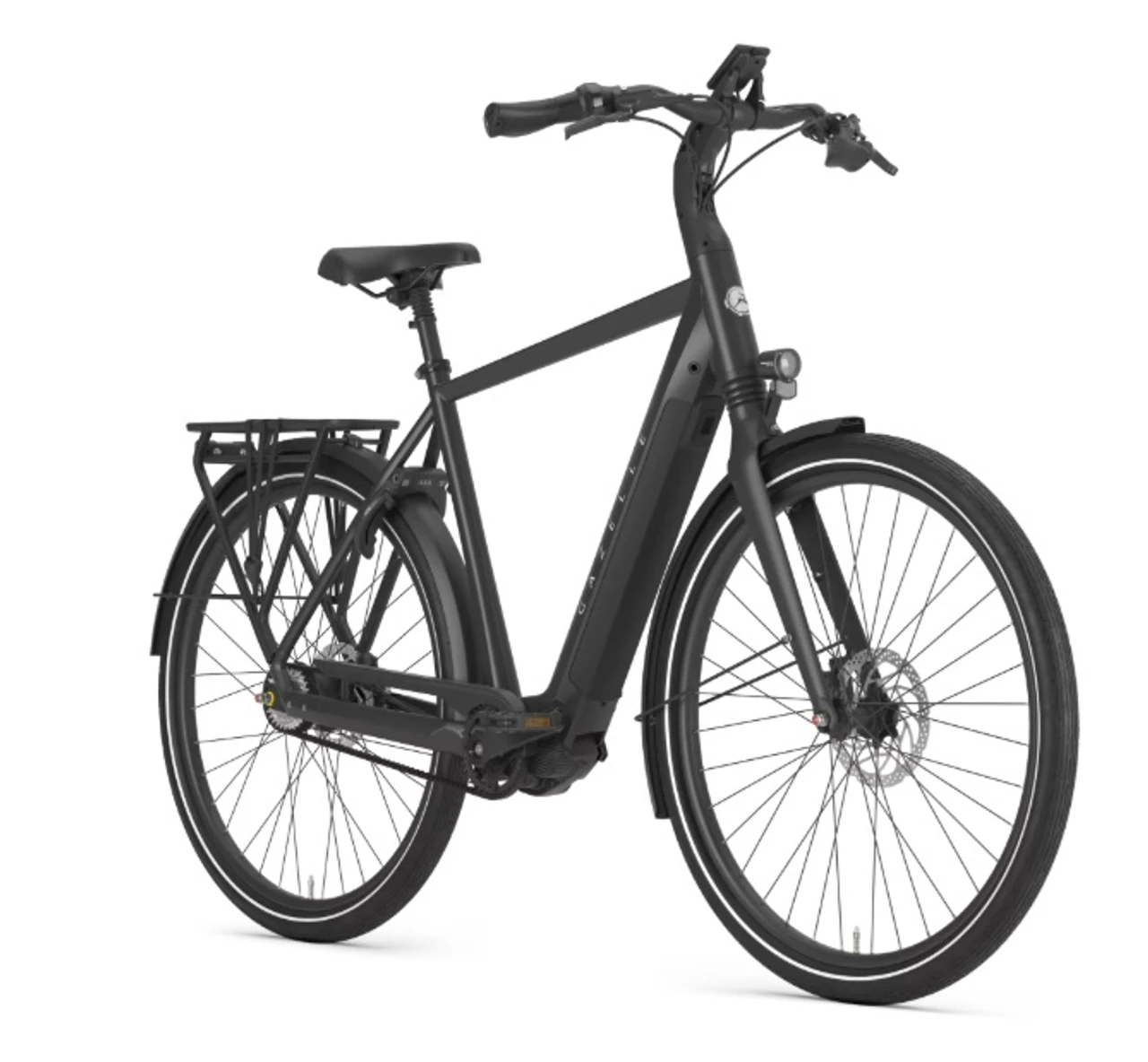 Gazelle chamonix c5 ltd heren zwart elektrische fietsen zijkant