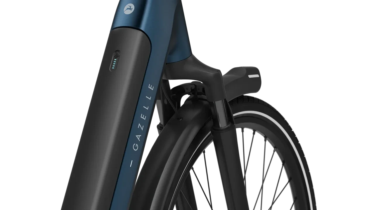 Gazelle grenoble c310 hmb 2027 dames blauw mat gazelle elektrische fietsen detail