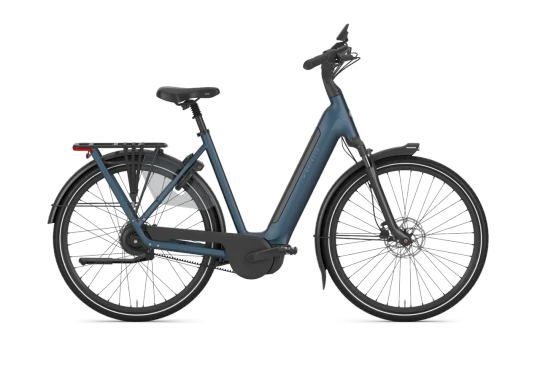 Gazelle grenoble c310 hmb 2027 dames blauw mat gazelle elektrische fietsen zijkant